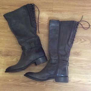 New! Sonora Campbell Dark Brown Knee High Boots